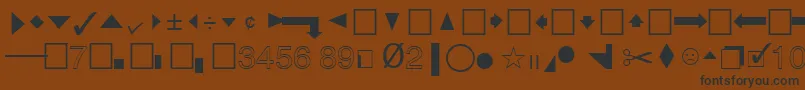 Шрифт QuicktypeIiPi – чёрные шрифты на коричневом фоне