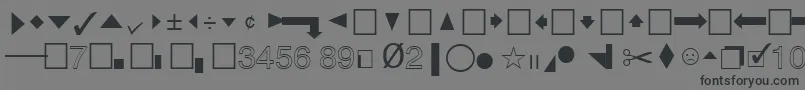 Шрифт QuicktypeIiPi – чёрные шрифты на сером фоне