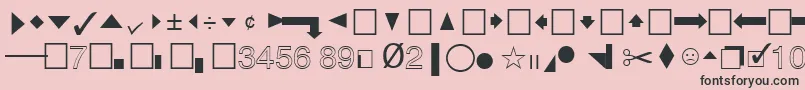 Шрифт QuicktypeIiPi – чёрные шрифты на розовом фоне