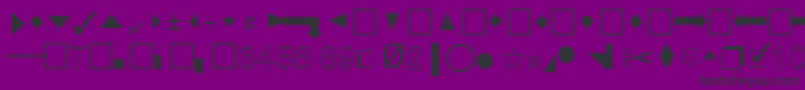 Fonte QuicktypeIiPi – fontes pretas em um fundo violeta