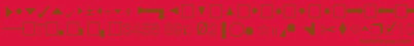 フォントQuicktypeIiPi – 赤い背景に茶色の文字
