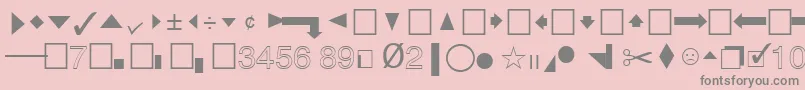 QuicktypeIiPi-fontti – harmaat kirjasimet vaaleanpunaisella taustalla