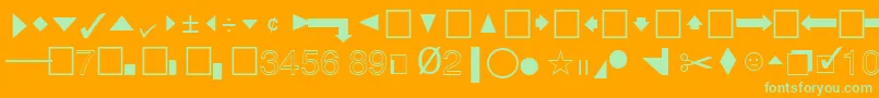 QuicktypeIiPi Font – Green Fonts on Orange Background