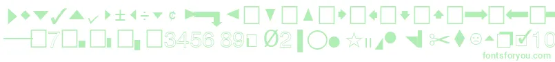 フォントQuicktypeIiPi – 白い背景に緑のフォント