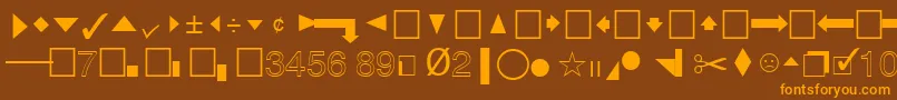 Шрифт QuicktypeIiPi – оранжевые шрифты на коричневом фоне