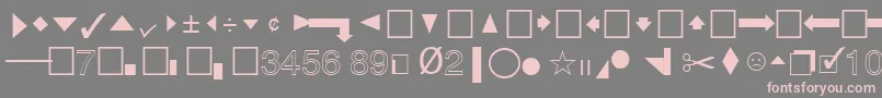 Шрифт QuicktypeIiPi – розовые шрифты на сером фоне