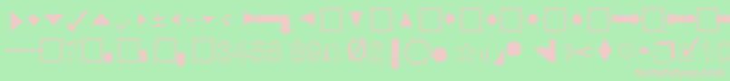 フォントQuicktypeIiPi – 緑の背景にピンクのフォント