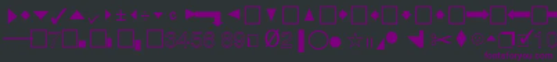 Шрифт QuicktypeIiPi – фиолетовые шрифты на чёрном фоне