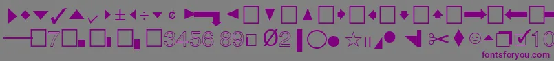 Шрифт QuicktypeIiPi – фиолетовые шрифты на сером фоне