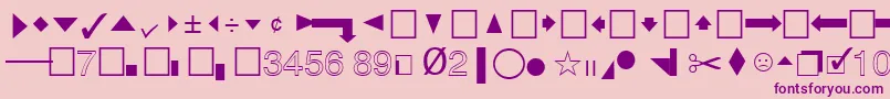 フォントQuicktypeIiPi – ピンクの背景に紫のフォント