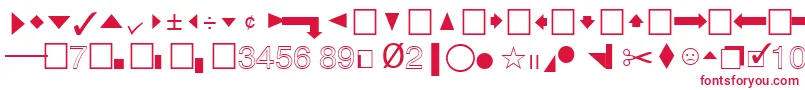 Шрифт QuicktypeIiPi – красные шрифты на белом фоне
