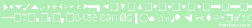 Шрифт QuicktypeIiPi – белые шрифты на зелёном фоне