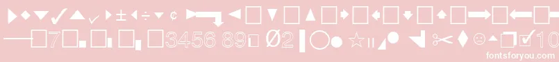 QuicktypeIiPi-Schriftart – Weiße Schriften auf rosa Hintergrund