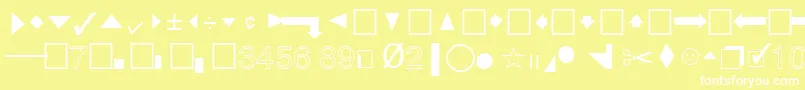 Шрифт QuicktypeIiPi – белые шрифты на жёлтом фоне