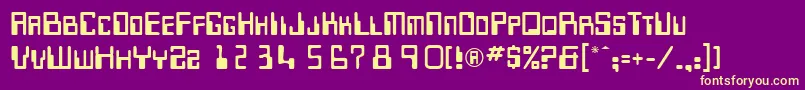 More about MicrRegularDb Font MicrRegularDb Font – Yellow Fonts on Purple Background