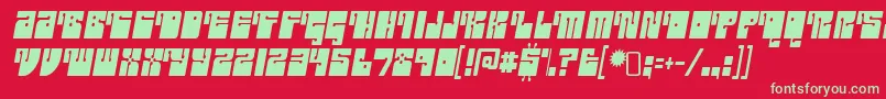 OutrightRegular Font – Green Fonts on Red Background