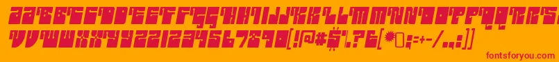 OutrightRegular Font – Red Fonts on Orange Background