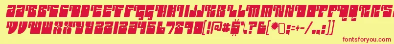 OutrightRegular Font – Red Fonts on Yellow Background