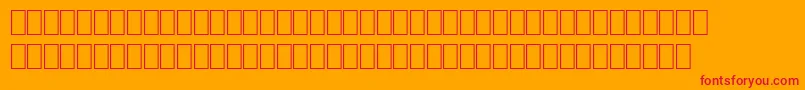 フォントOrianneBoldItalic – オレンジの背景に赤い文字