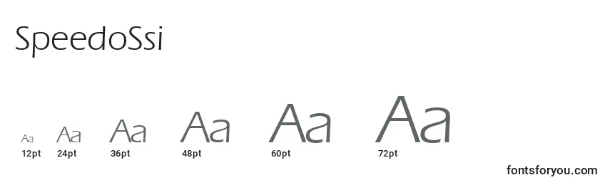 SpeedoSsi Font Sizes