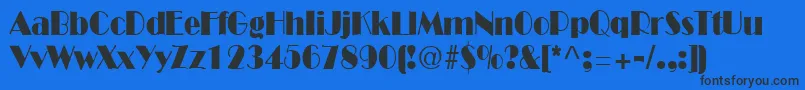 FitzgeraldRegular Font – Black Fonts on Blue Background