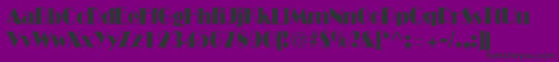 FitzgeraldRegular Font – Black Fonts on Purple Background