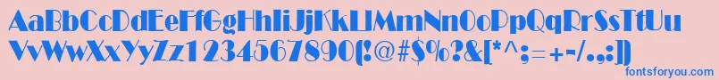 FitzgeraldRegular Font – Blue Fonts on Pink Background