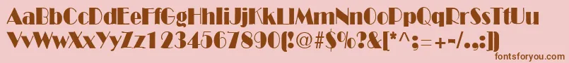 FitzgeraldRegular Font – Brown Fonts on Pink Background