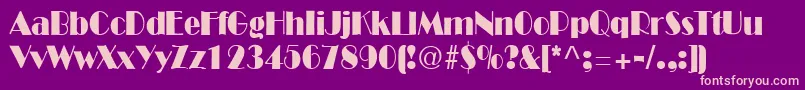 FitzgeraldRegular-Schriftart – Rosa Schriften auf violettem Hintergrund