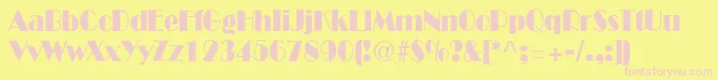 FitzgeraldRegular Font – Pink Fonts on Yellow Background