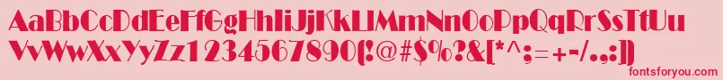 FitzgeraldRegular Font – Red Fonts on Pink Background