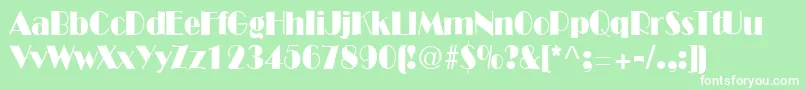 FitzgeraldRegular Font – White Fonts on Green Background