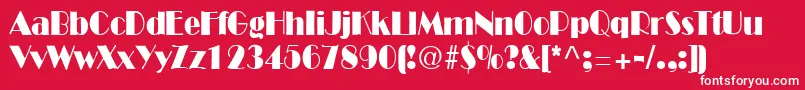 FitzgeraldRegular Font – White Fonts on Red Background