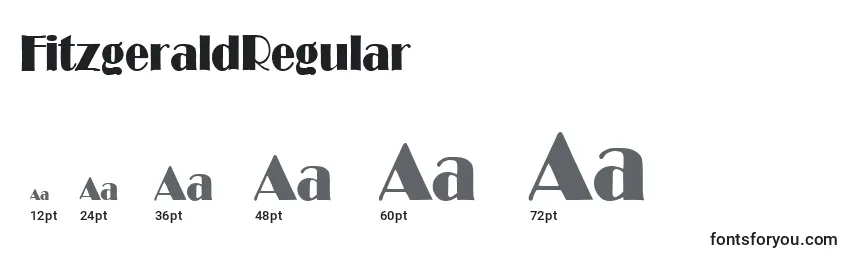 Размеры шрифта FitzgeraldRegular