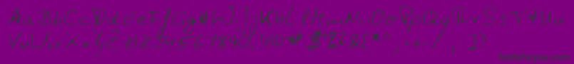 フォントLehn118 – 紫の背景に黒い文字