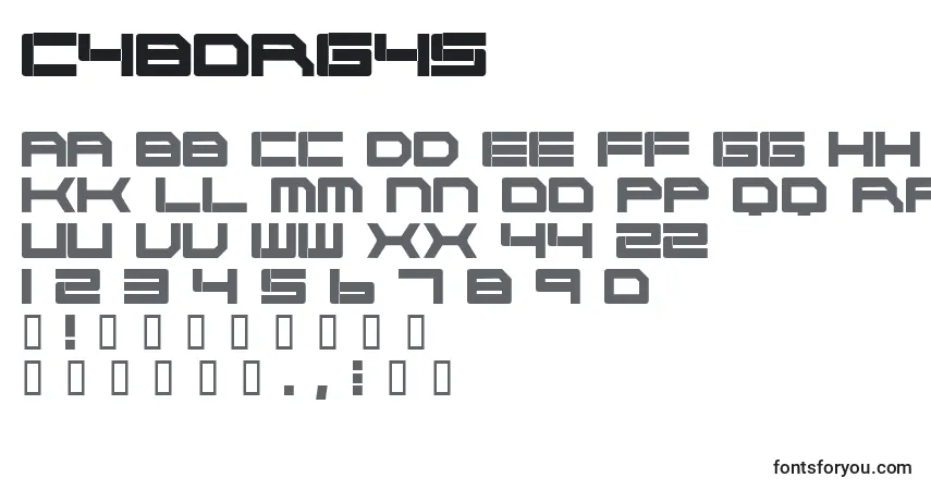 Шрифт Cyborg45 – алфавит, цифры, специальные символы