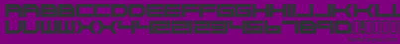 Fonte Cyborg45 – fontes pretas em um fundo violeta