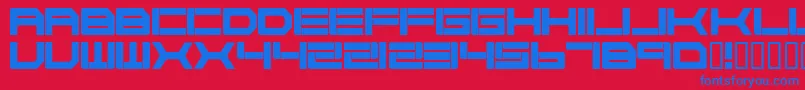 Cyborg45 Font – Blue Fonts on Red Background