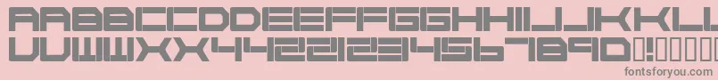 Police Cyborg45 – polices grises sur fond rose