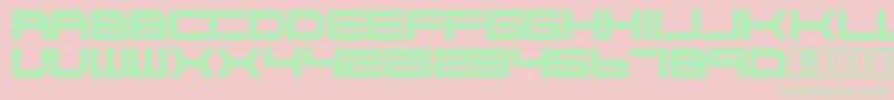 Cyborg45 Font – Green Fonts on Pink Background