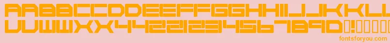 Cyborg45 Font – Orange Fonts on Pink Background