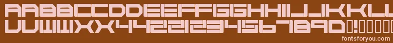 Cyborg45 Font – Pink Fonts on Brown Background