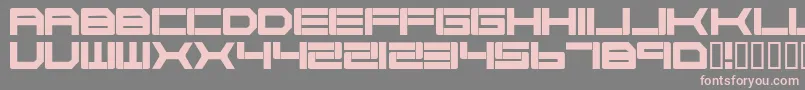 フォントCyborg45 – 灰色の背景にピンクのフォント