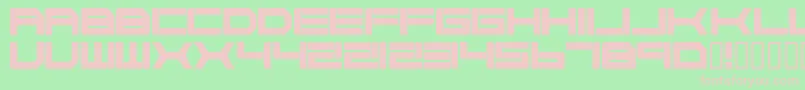 Cyborg45 Font – Pink Fonts on Green Background