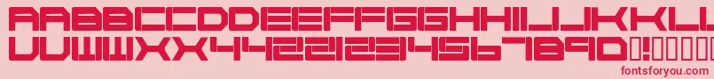 Cyborg45 Font – Red Fonts on Pink Background