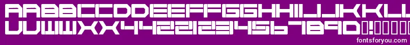 フォントCyborg45 – 紫の背景に白い文字
