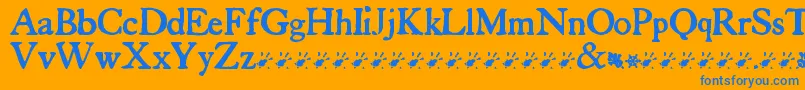 More about TuersCardboard Font TuersCardboard Font – Blue Fonts on Orange Background