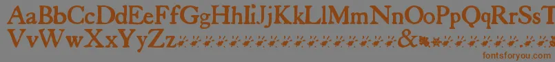 TuersCardboard Font – Brown Fonts on Gray Background