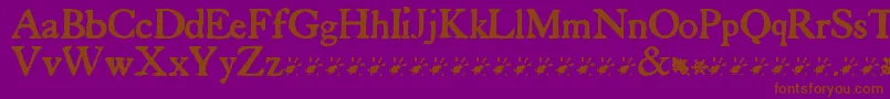 TuersCardboard Font – Brown Fonts on Purple Background