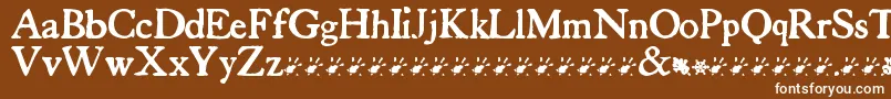 フォントTuersCardboard – 茶色の背景に白い文字